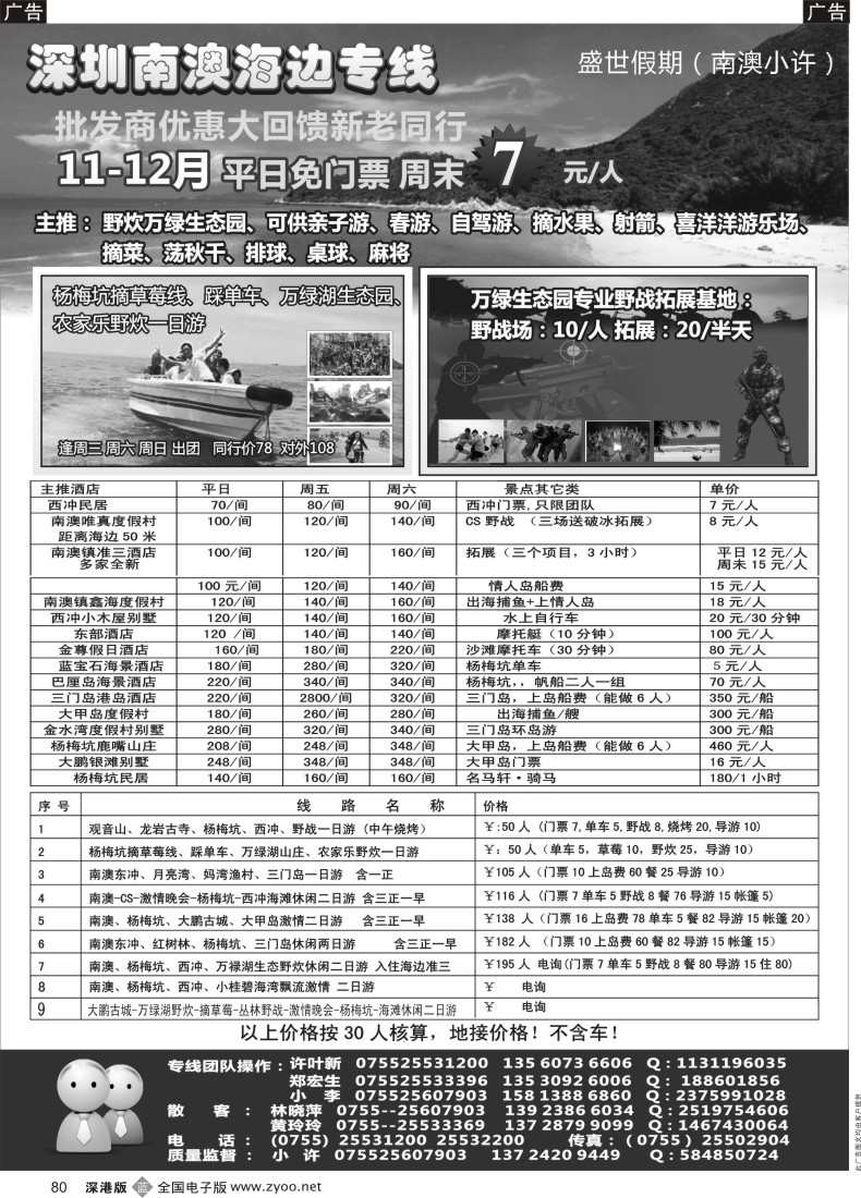 b黑080  南澳、西冲、野炊、农家乐、摘草莓-小许
