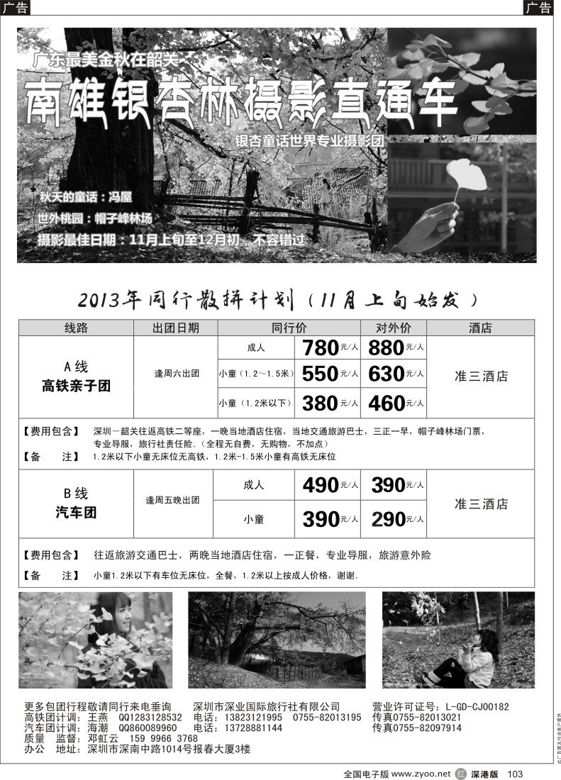 r黑103  金秋韶关-南雄银杏摄影直通车