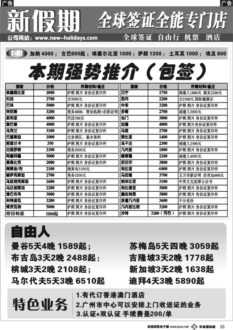 b033 新假期签证中心