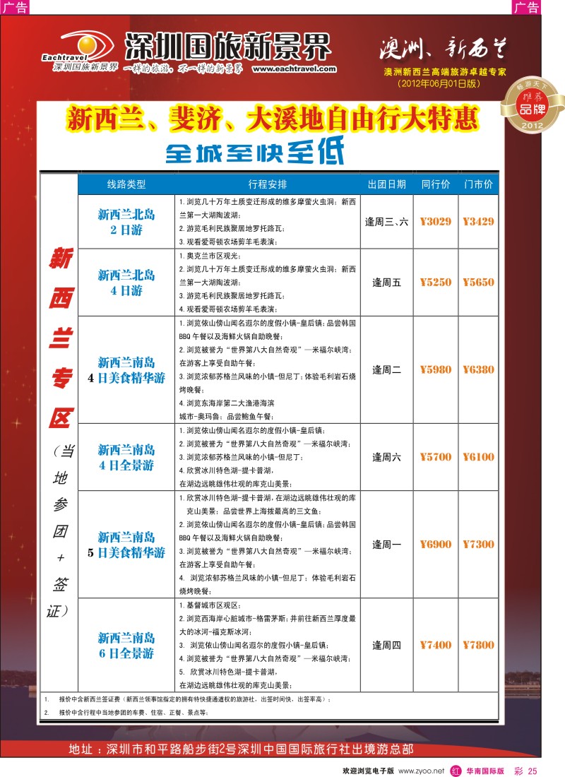 r彩025  国旅新景界-澳洲签证