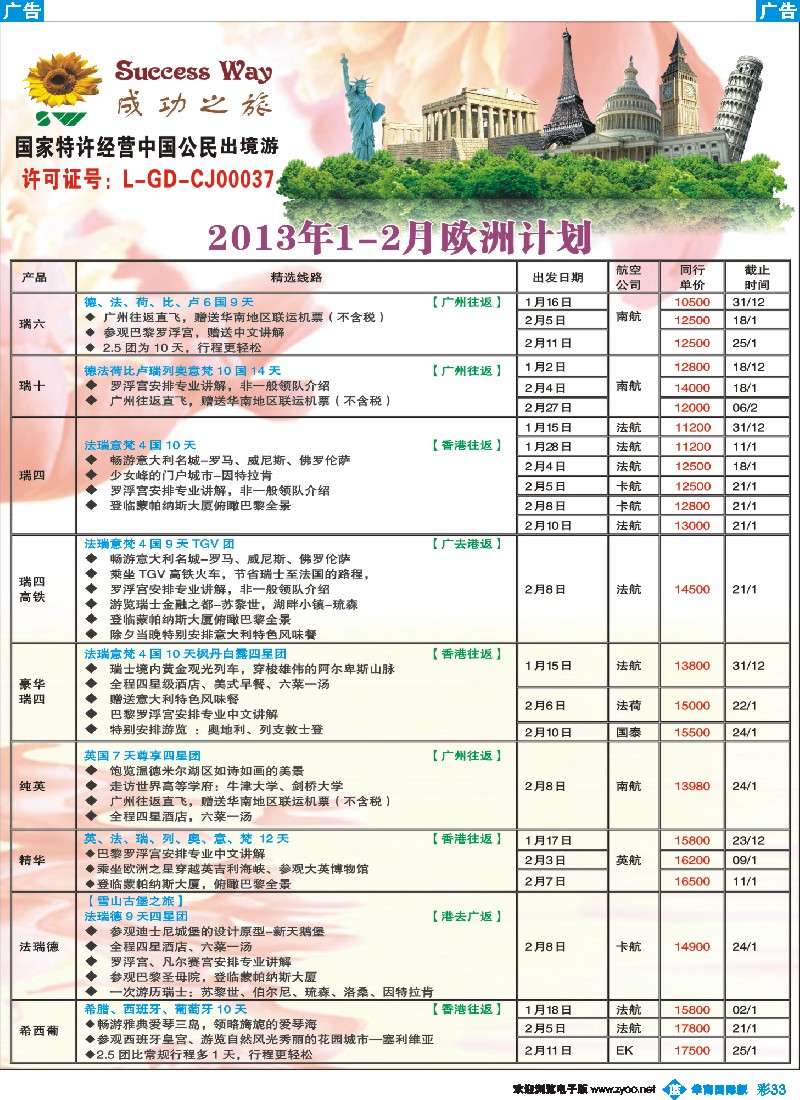 彩b033 成功之旅