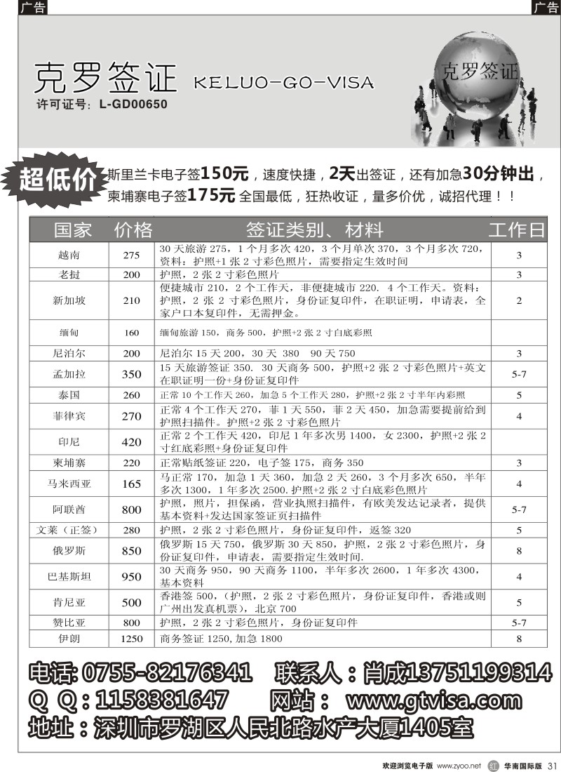 r黑031  斯里兰卡、柬埔寨签证