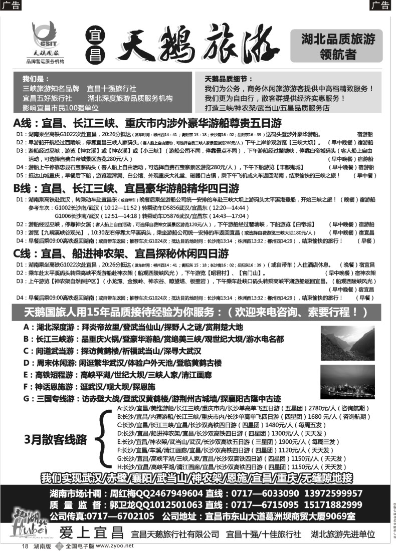 b018三峡、神农架、武当山 宜昌天鹅1 