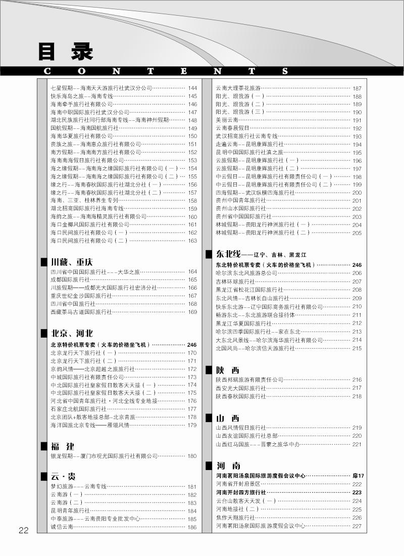 r22《畅游天下》湖北版目录
