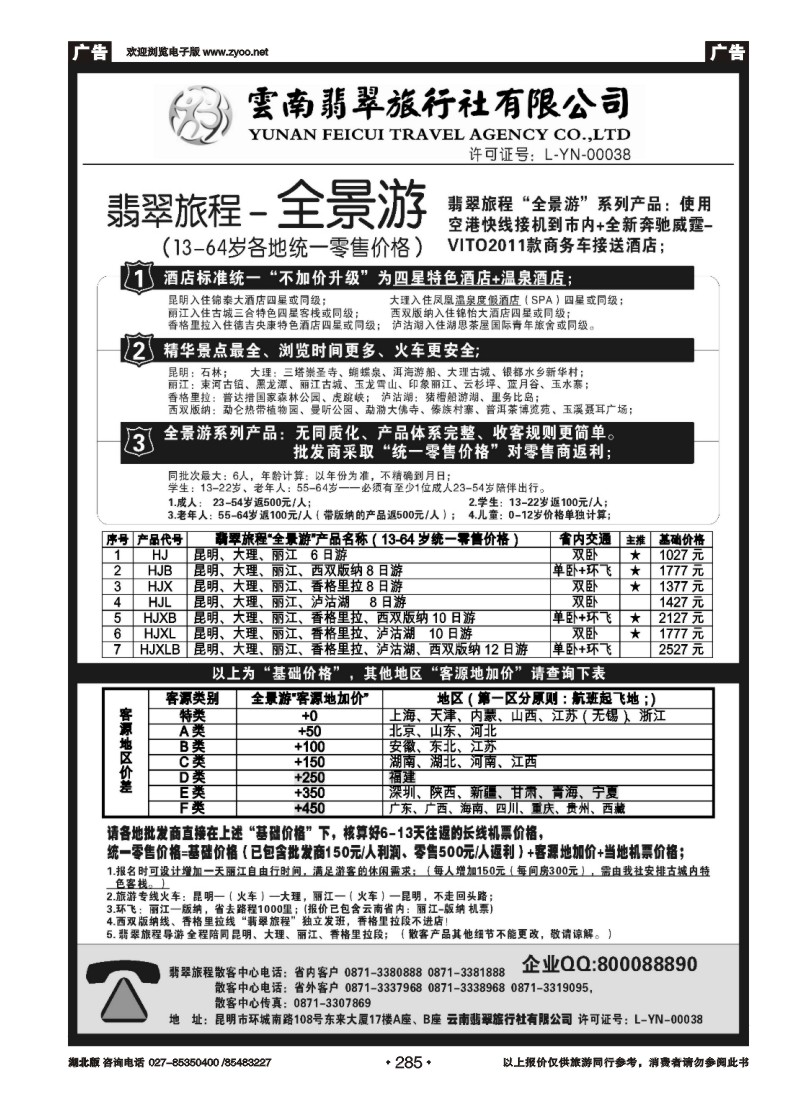 r285云南翡翠旅程—全景游