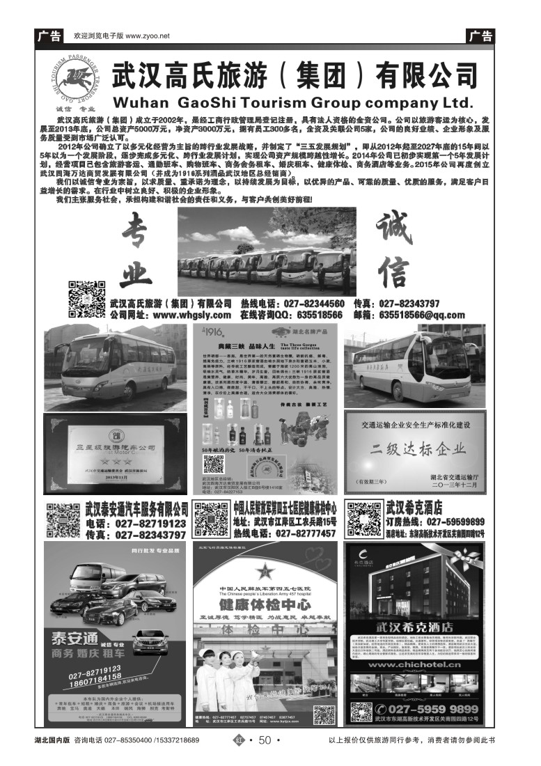 554ZHN050武汉高氏旅游（集团）有限公司