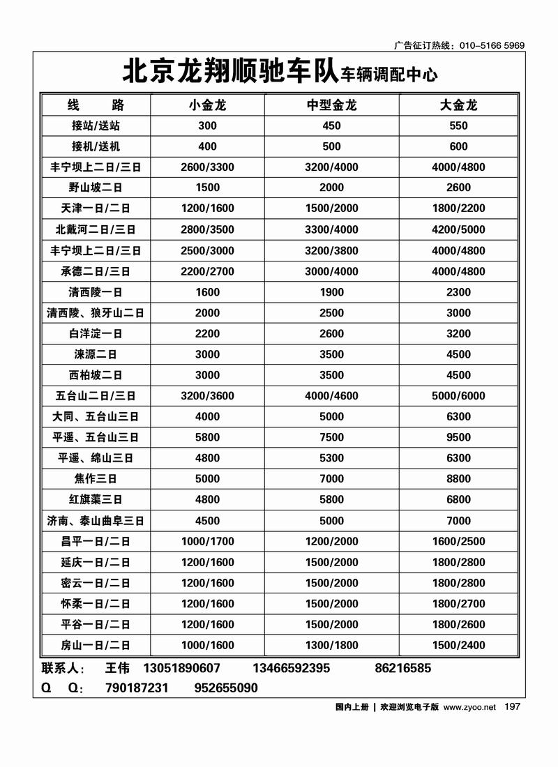 北京金龙旅游车队（地接+周边）第三197