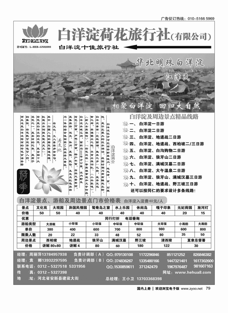 79白洋淀荷花旅行社有限公司