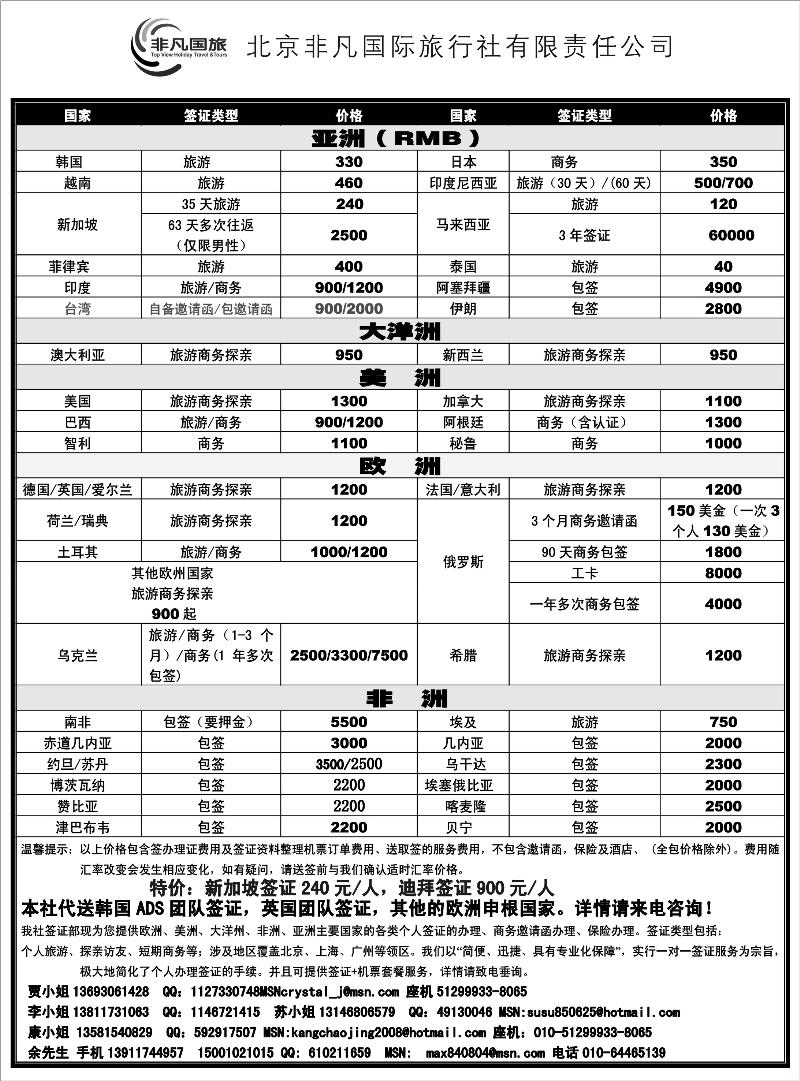 f阳250期  非凡国旅签证部《东北》