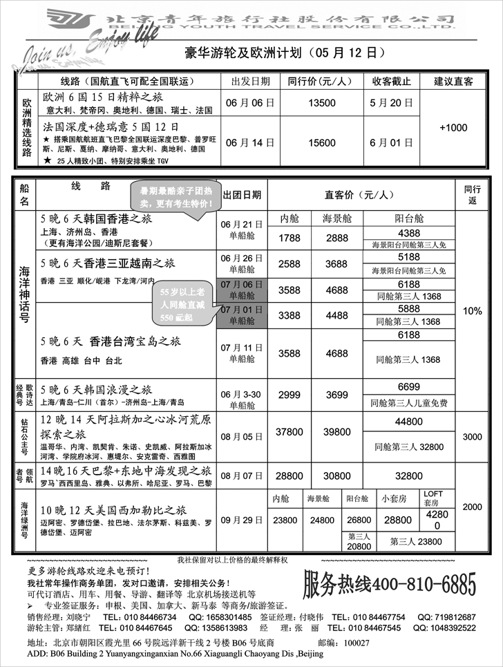 b-p5北青旅游轮部