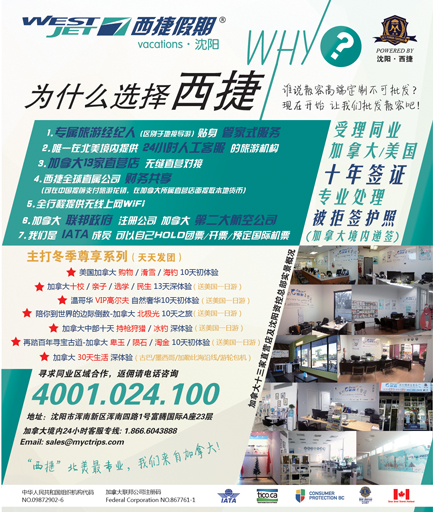 西捷假期侧条