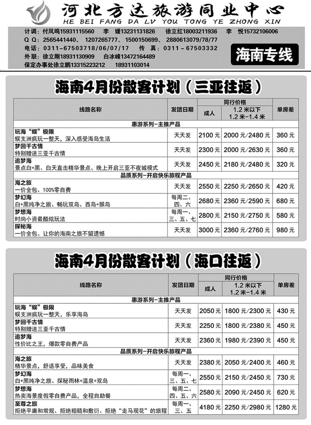 26 河北方达同业中心·海南专线