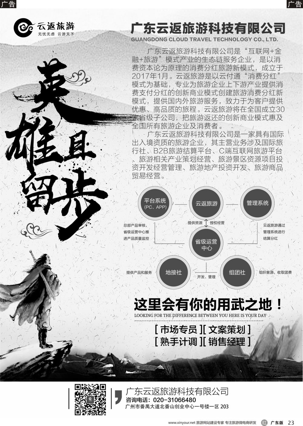 r023 云返旅游诚聘