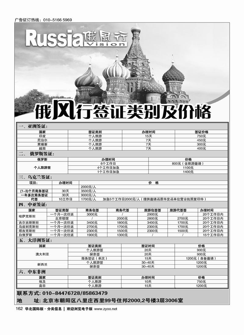 俄风行各国签证162