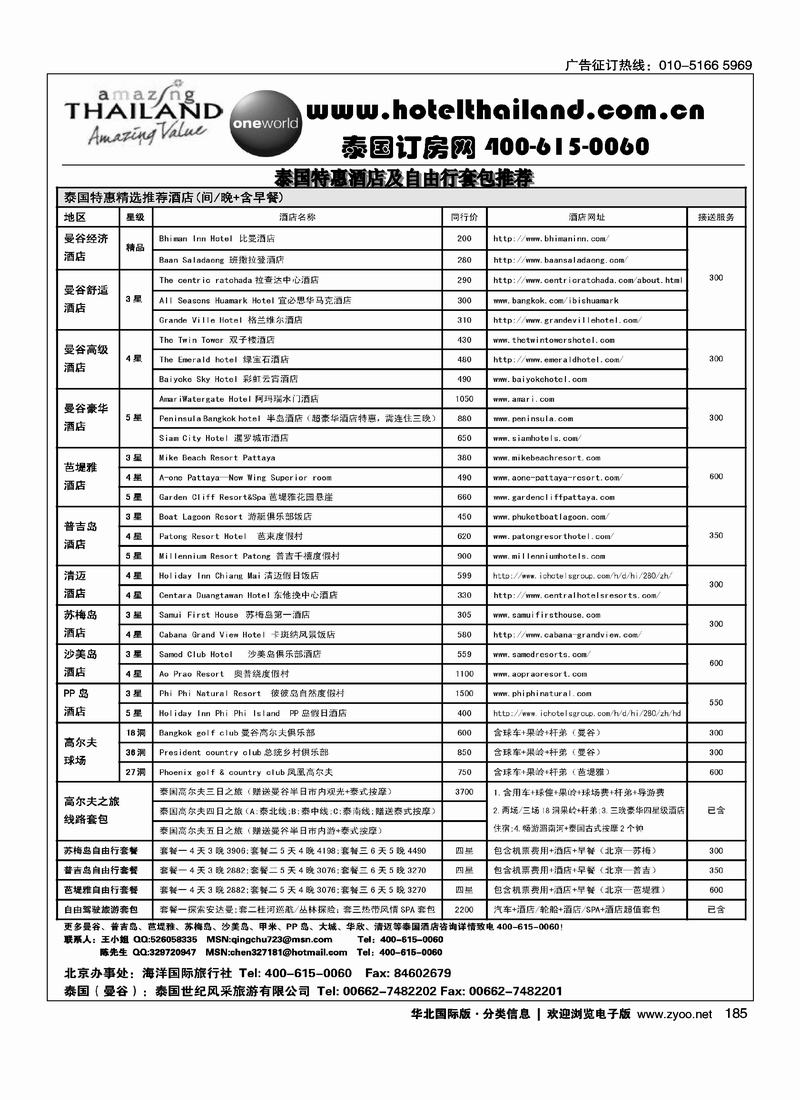 泰国酒店预订大全·泰国订房网