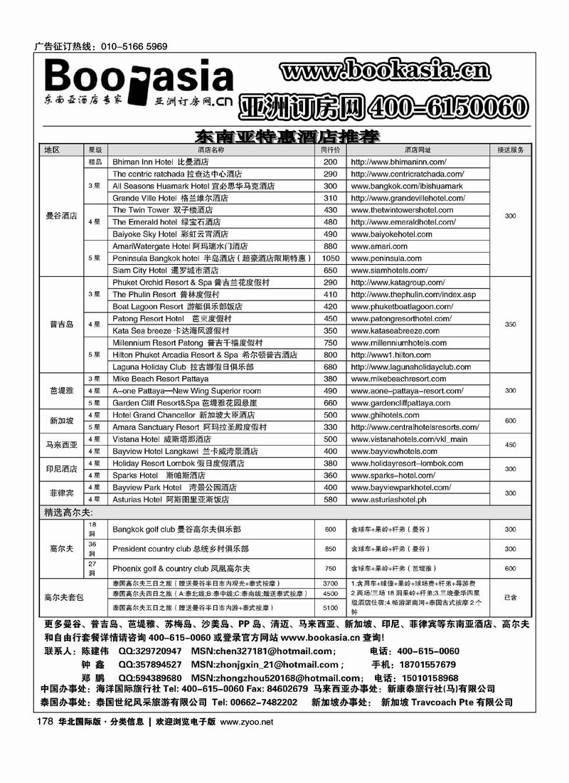 酒店预订——东南亚酒店大全