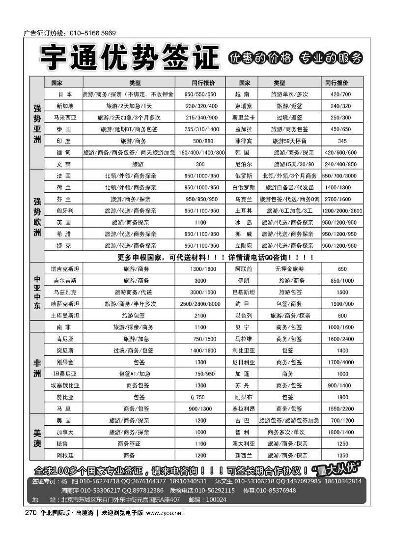 270宇通签证