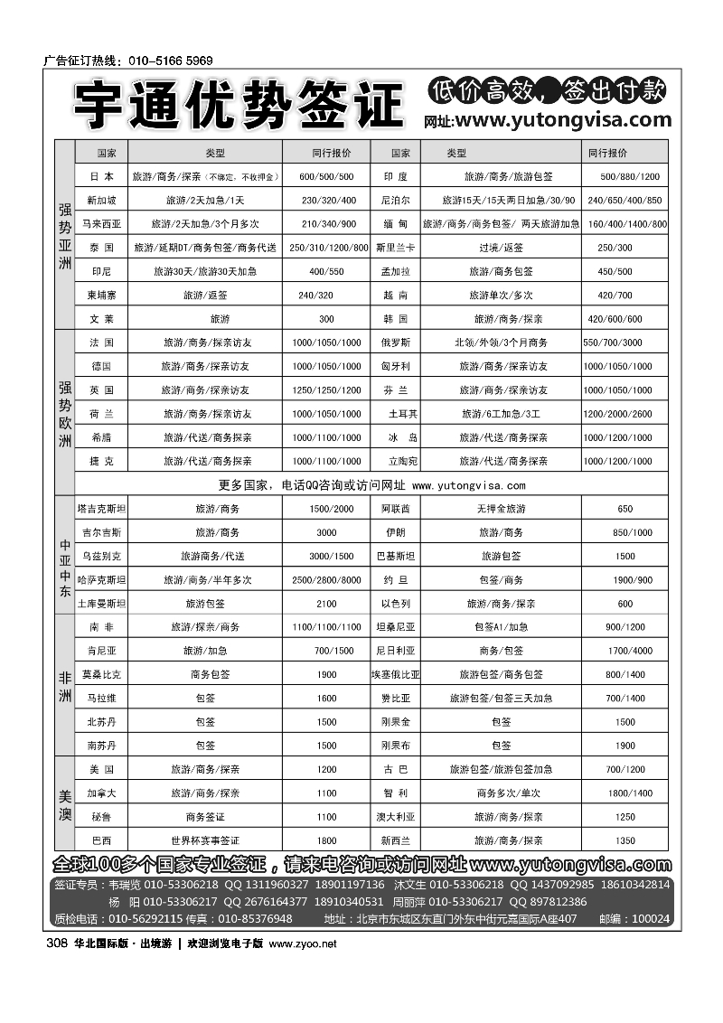 308宇通签证