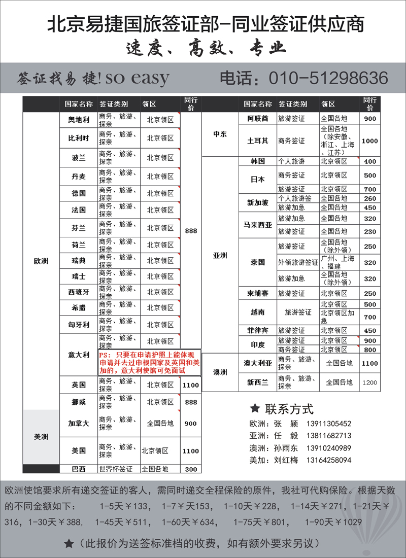 彩118北京易捷国际旅行社●签证部