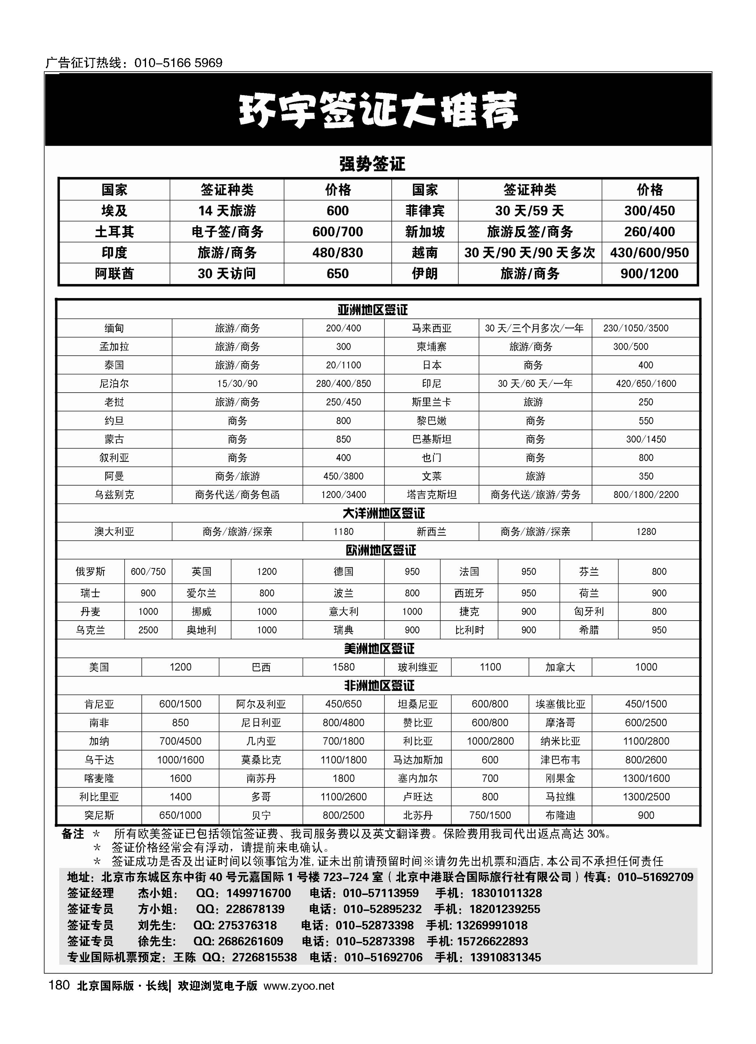 180环宇签证