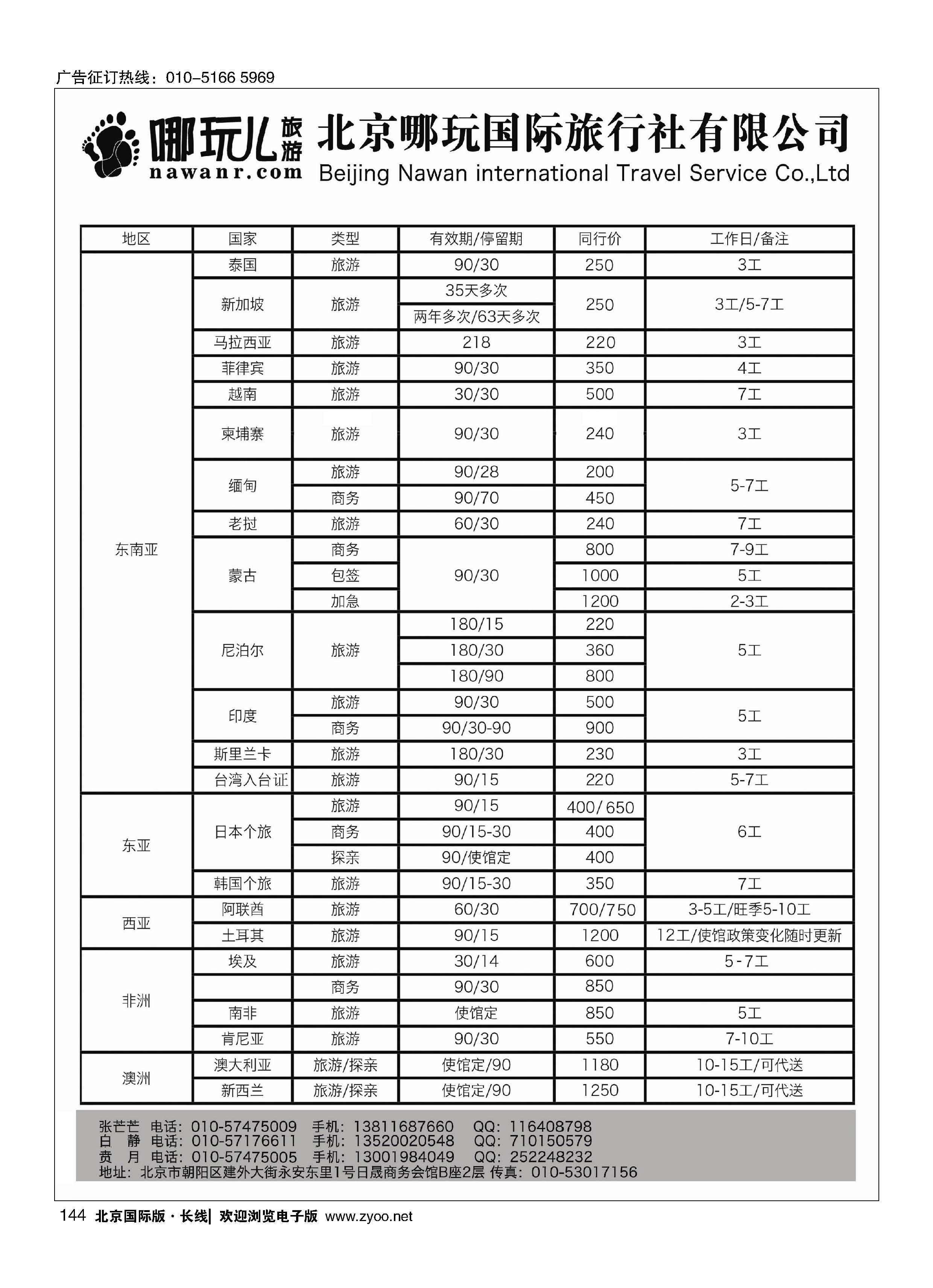 144北京哪玩国际旅行社签证
