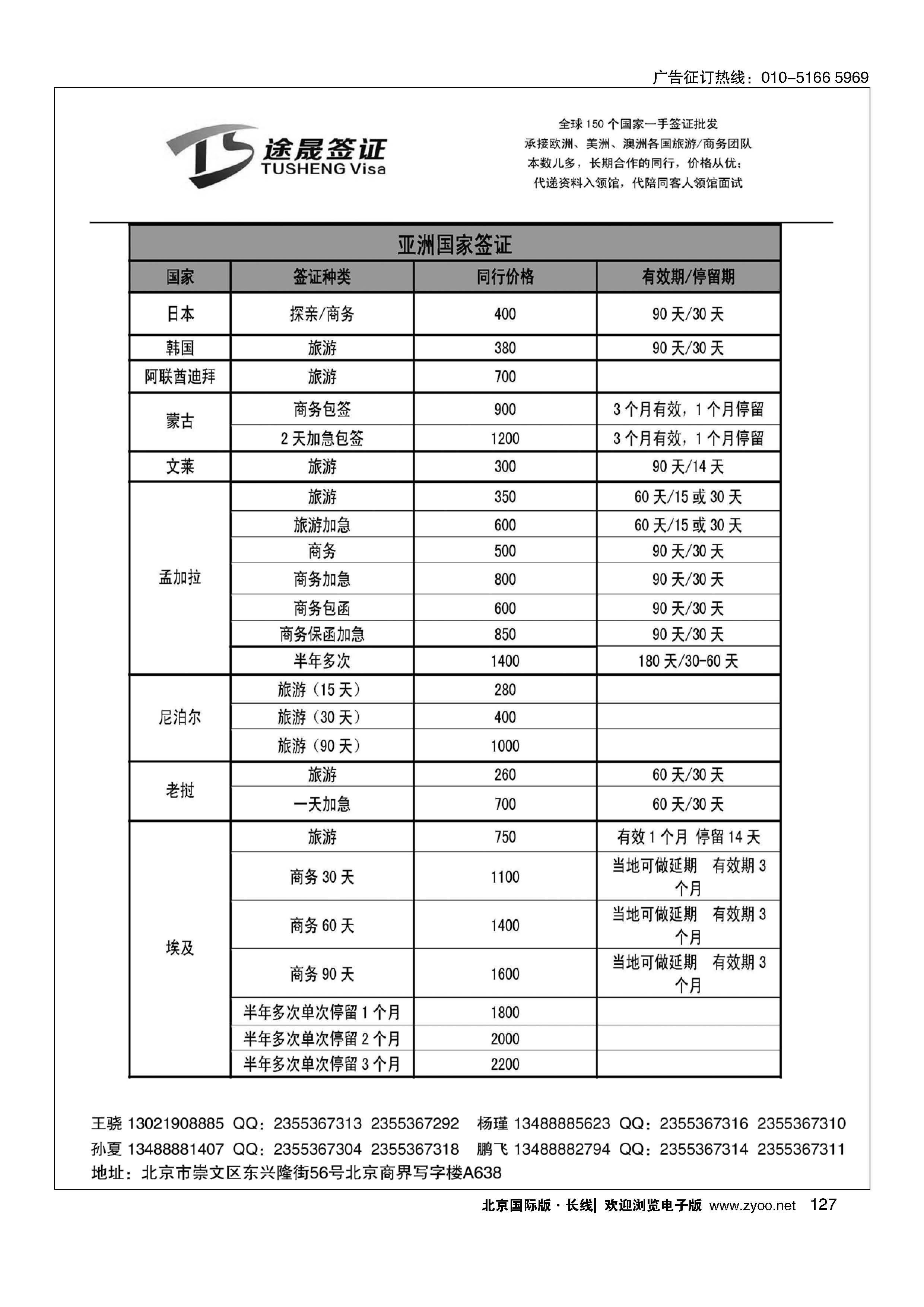 127途晟签证