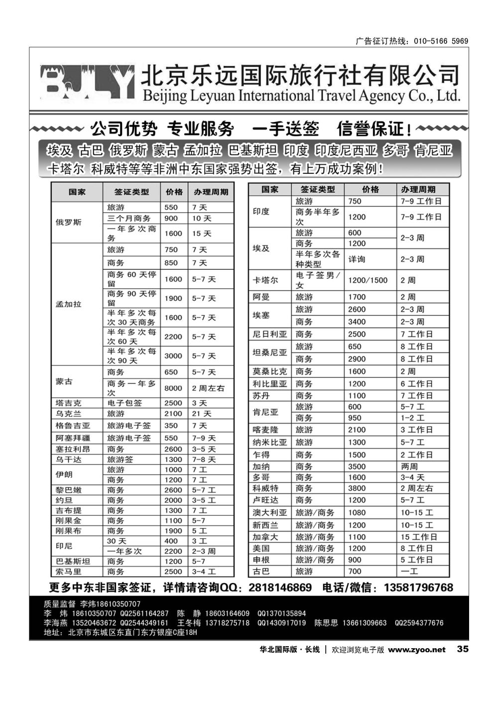 35非洲 中东签证 李炜