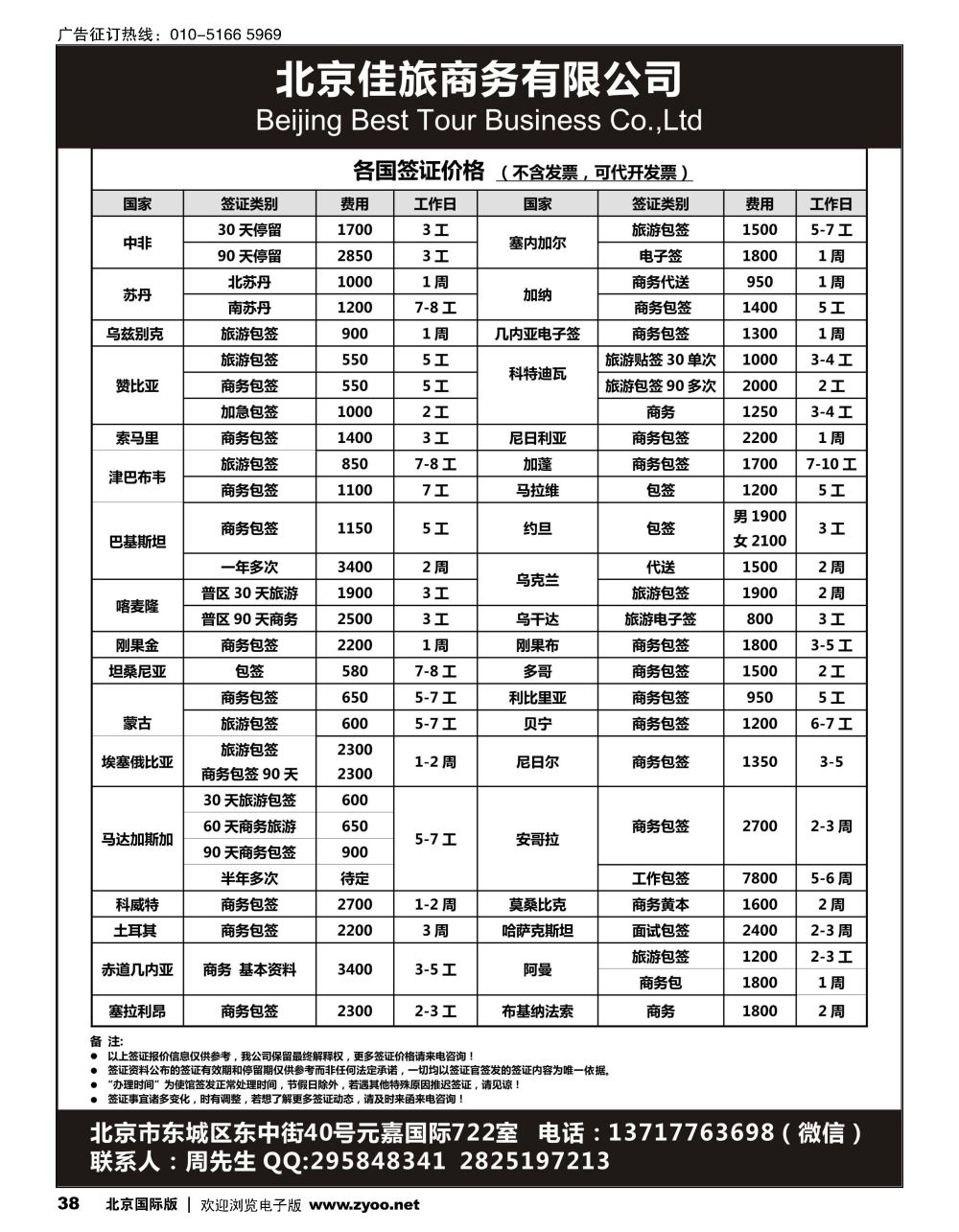 38佳旅商务旅游各国签证