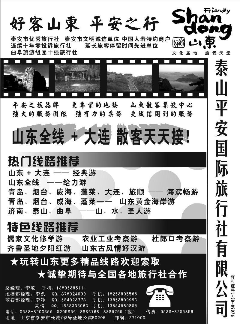 泰山平安国际旅行社有限公司