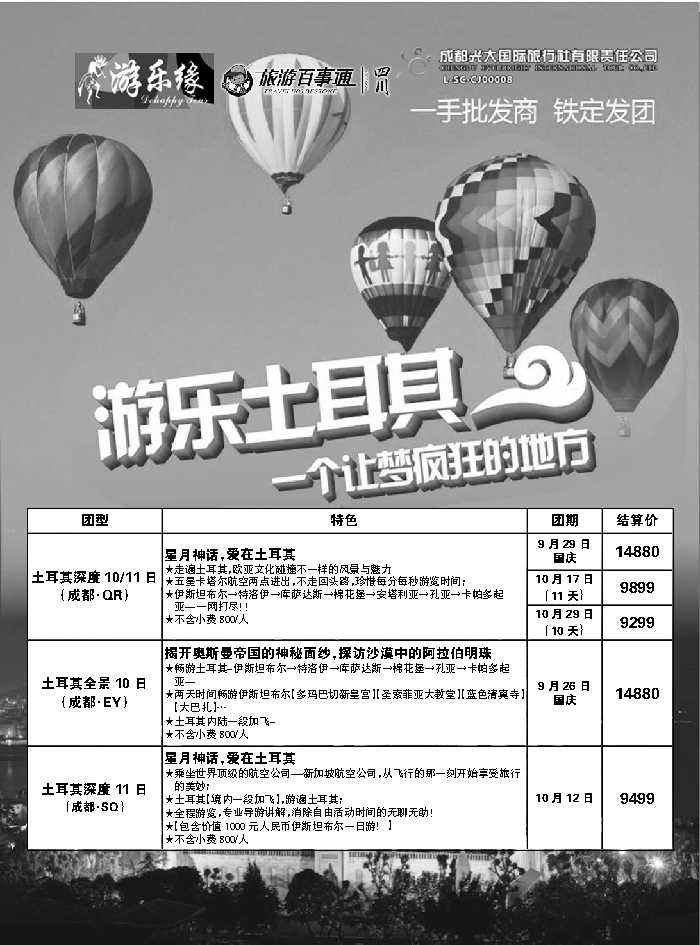G蓝黑05   成都光大国际旅行社2