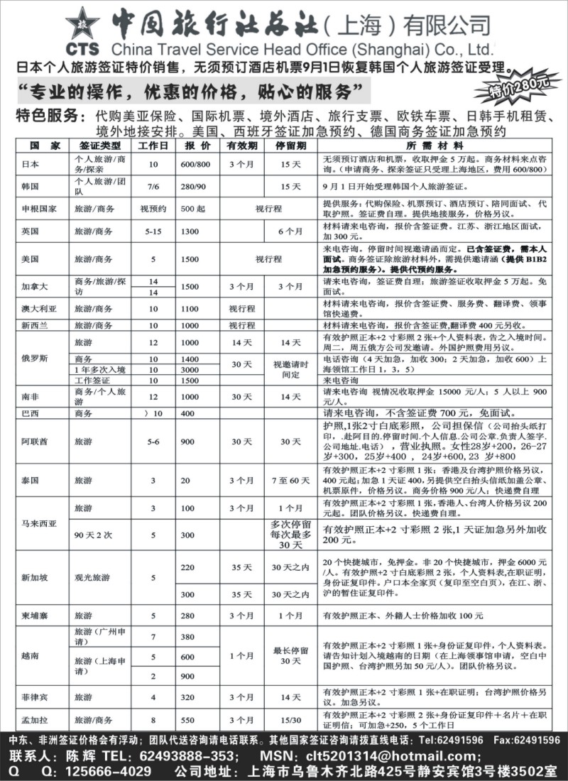 h21 上海东方中旅—签证部