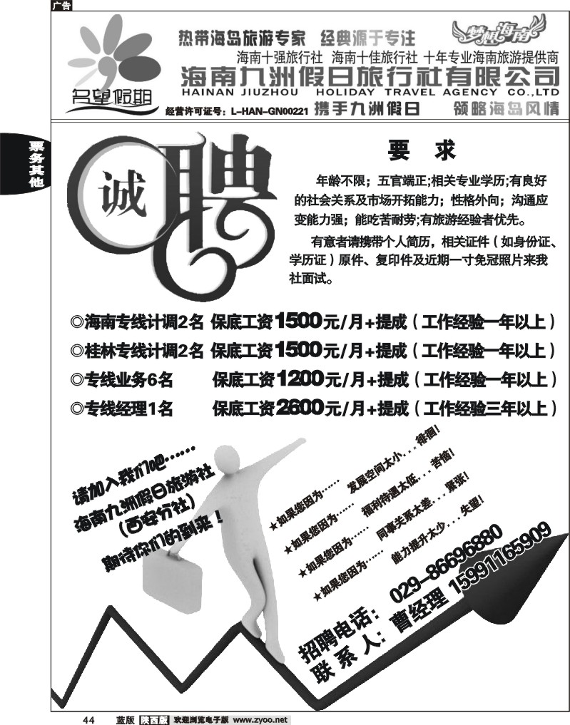 名望假期—招聘