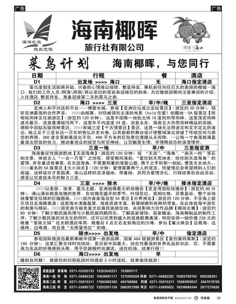 r065  黑白页海南椰晖
