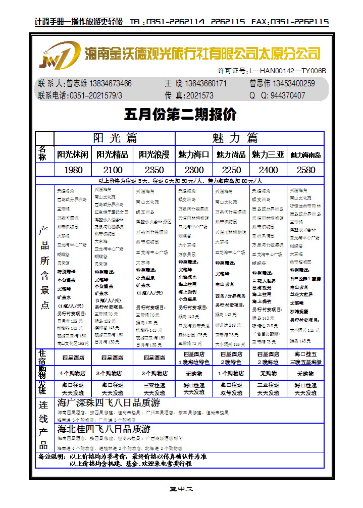 海南金沃德观光旅行社有限公司太原分公司_p1
