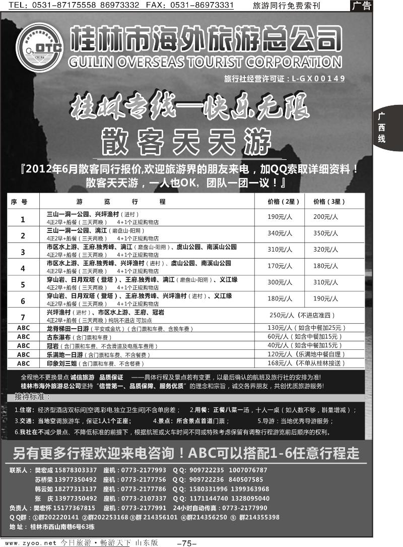 75p桂林市海外旅游总公司红1-100