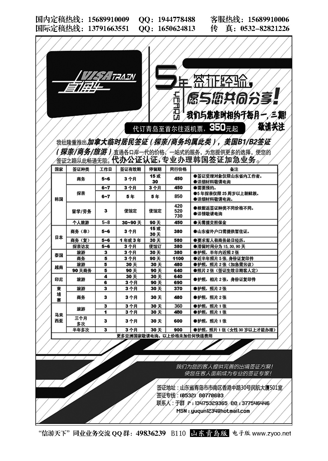 B黑110VISA TRINA-签证专线