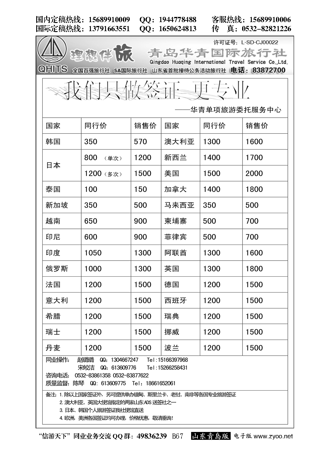 B黑067华青国旅