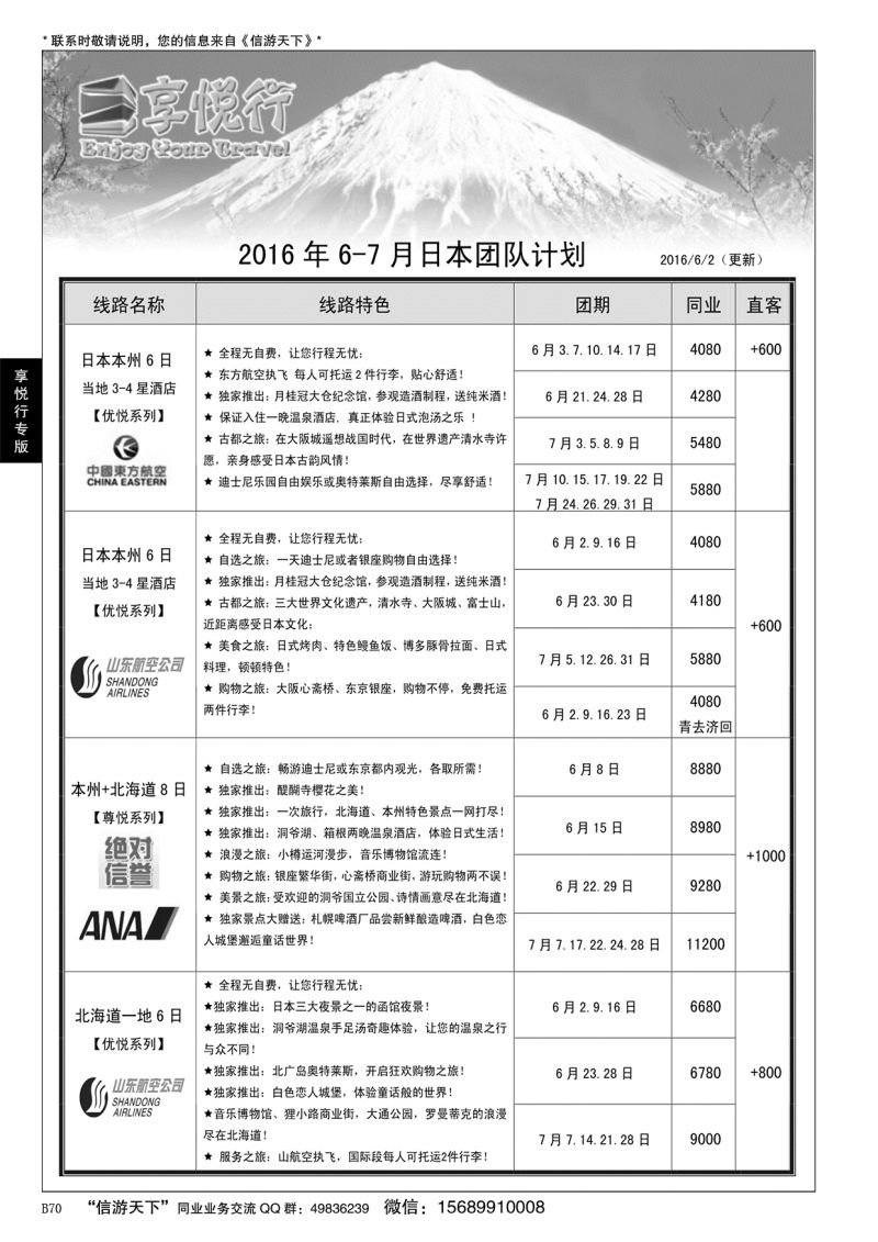 B黑070享悦行-彩虹国旅青岛分社