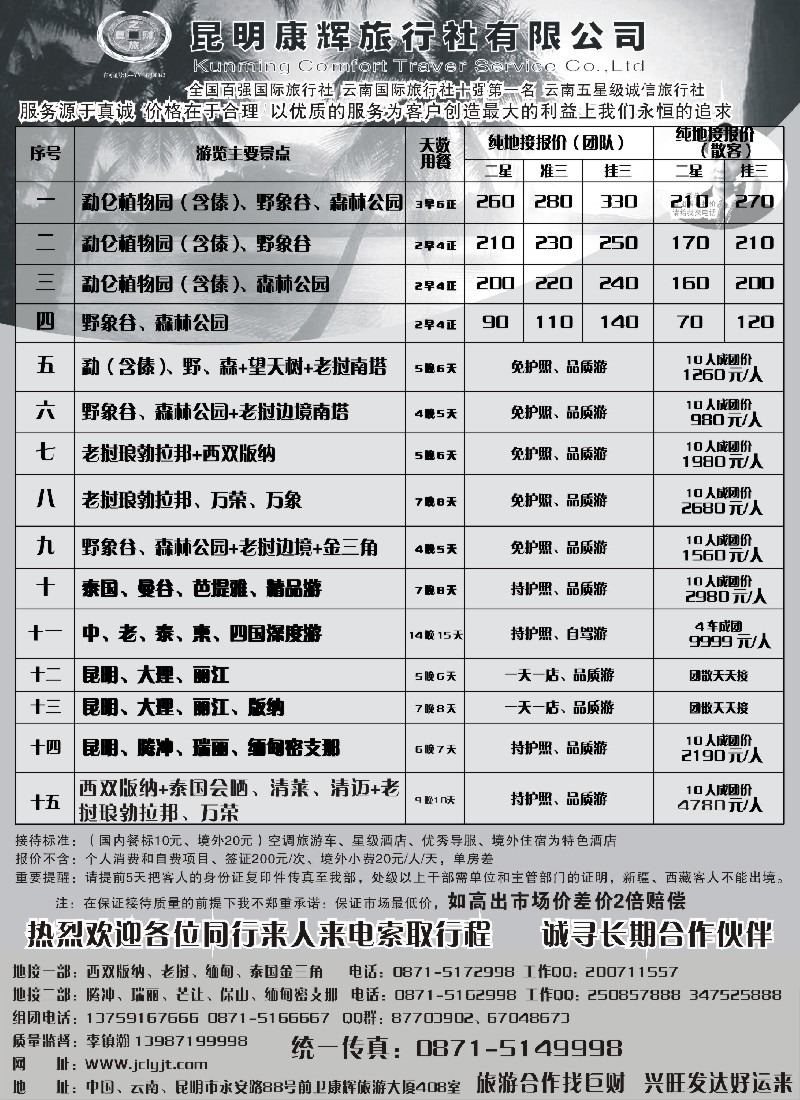 s130 昆明康辉-巨财之旅
