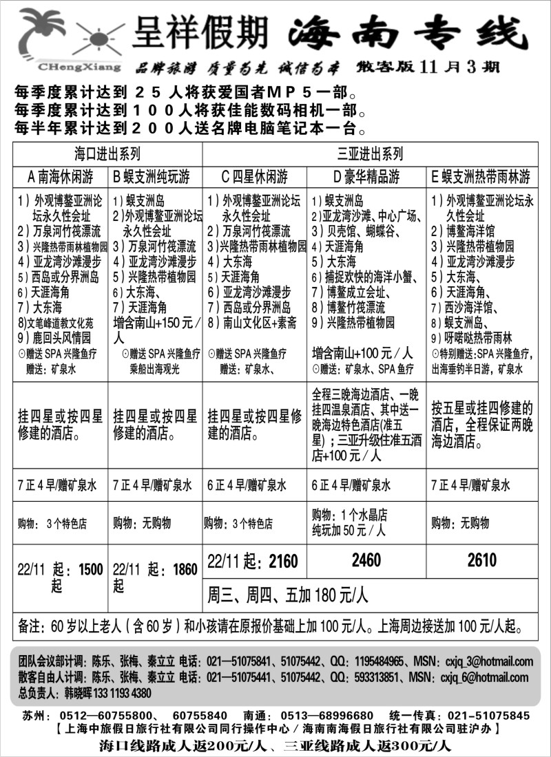 s90 呈祥假期--海南游