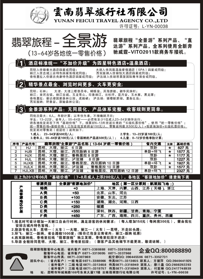 s107  云南翡翠旅程—全景游