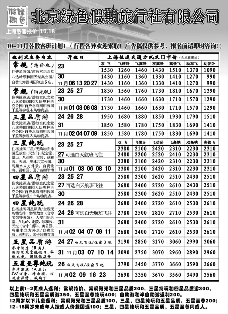 n84 北京绿色假期旅行社有限公司