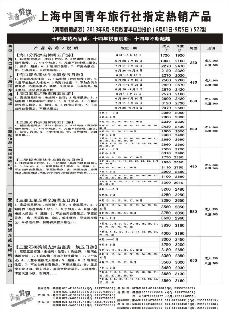 s119 海南假期