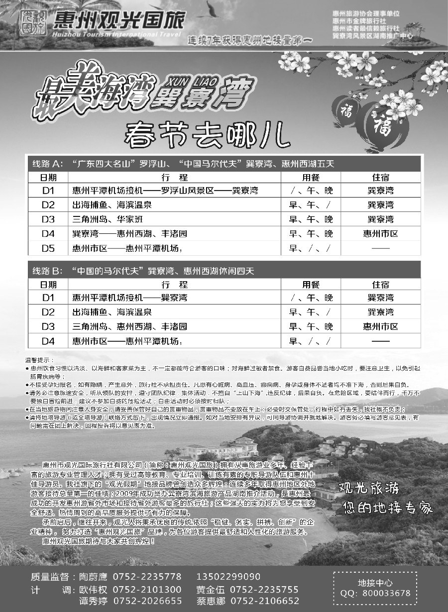 s20广东巽寮湾专业地接