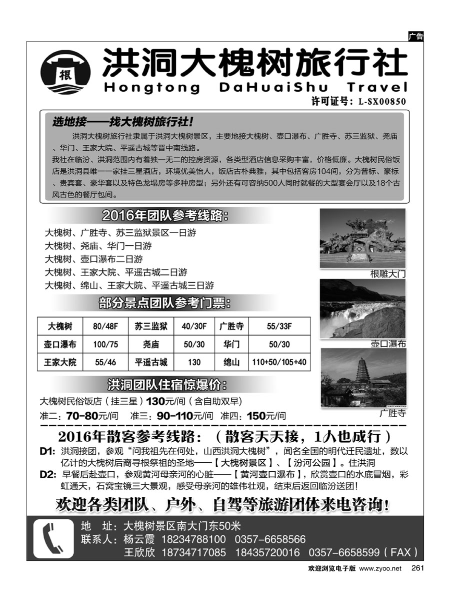 261洪洞大槐树旅行社