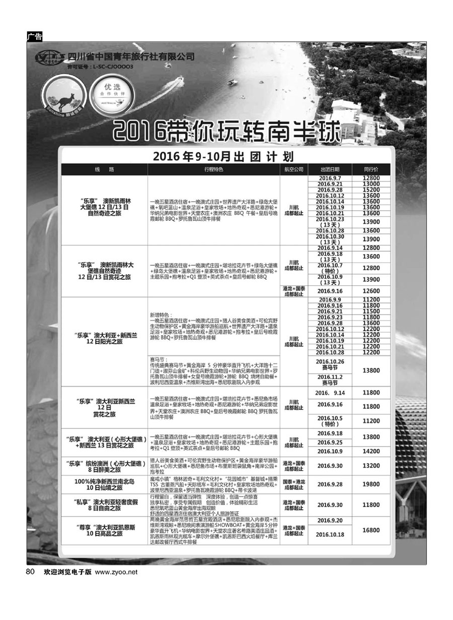 80省青旅-顺城假期-澳大利亚
