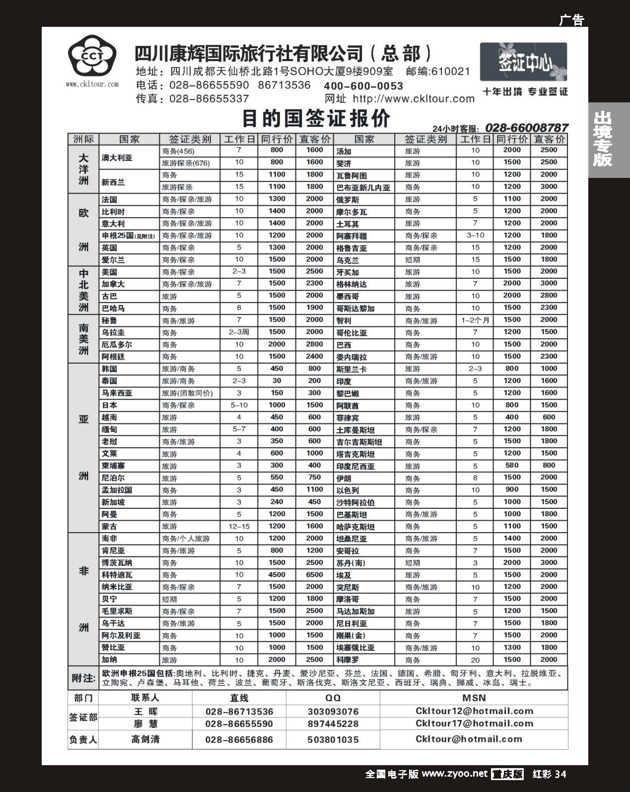 34  244期  四川康辉-雅客行天下-签证