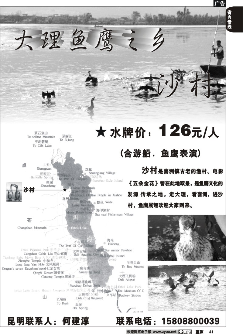 省内041  大理鱼鹰之乡 沙村