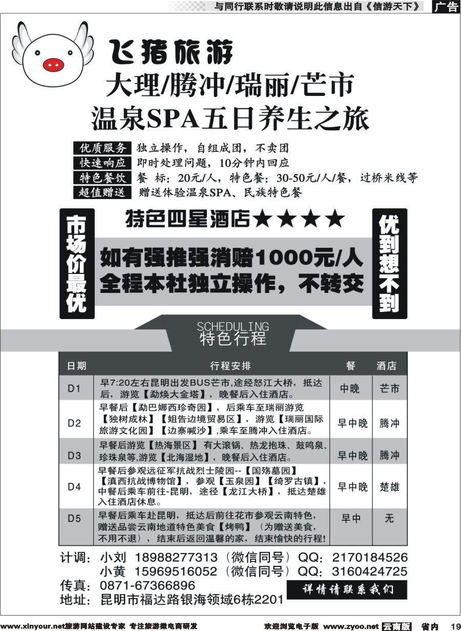 省内019 飞猪旅游—腾瑞专线