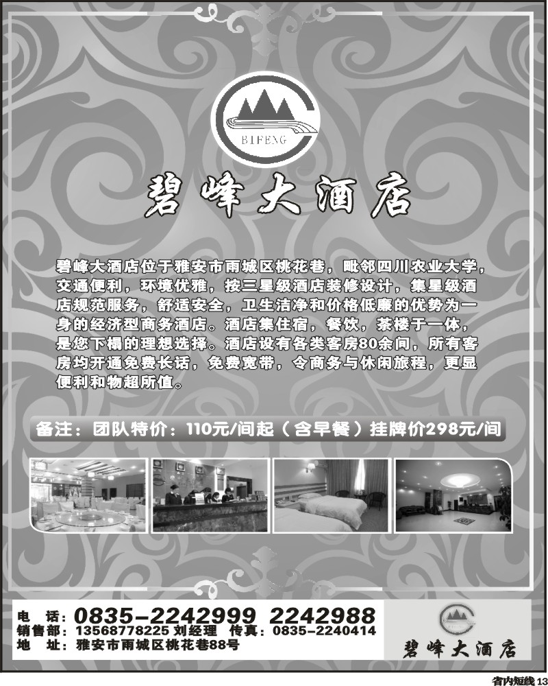 b13  碧峰大酒店
